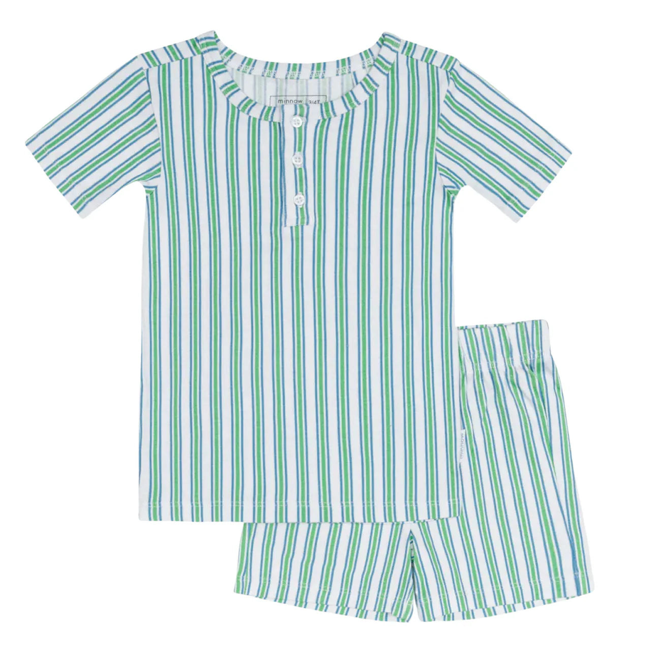 Minnow Tamarin Stripe Shirt and Short Pima Pajama Set