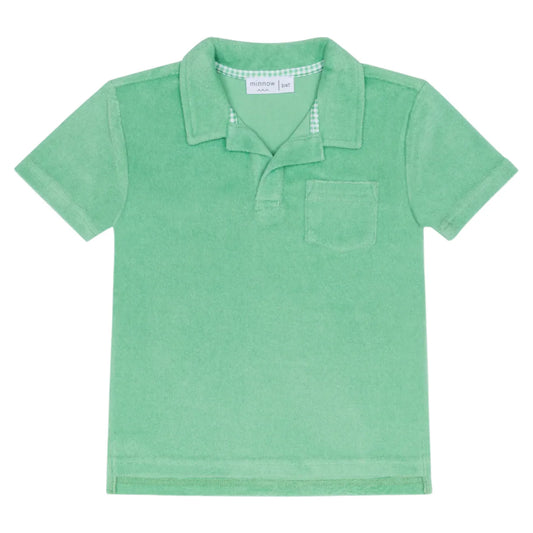 Gustavia Green French Terry Polo Shirt