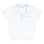 Minnow Shell White French Terry Polo Shirt