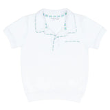 Minnow Shell White French Terry Polo Shirt