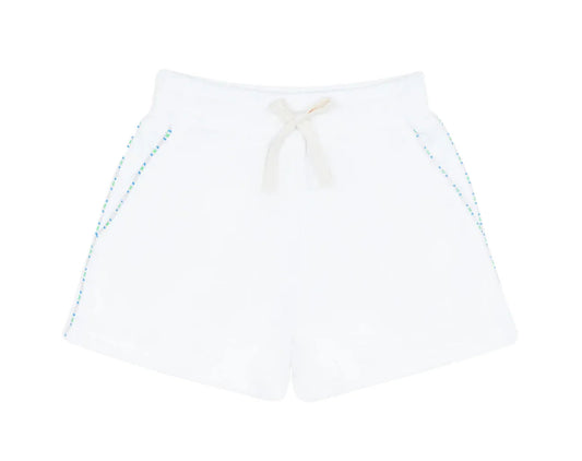 Shell White French Terry Shorts