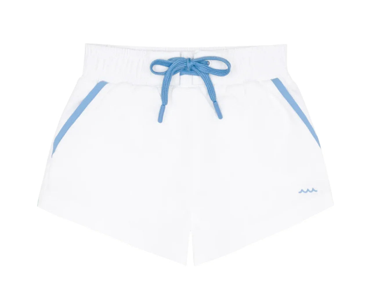 Minnow Shell White Boardie With Multi Stripes