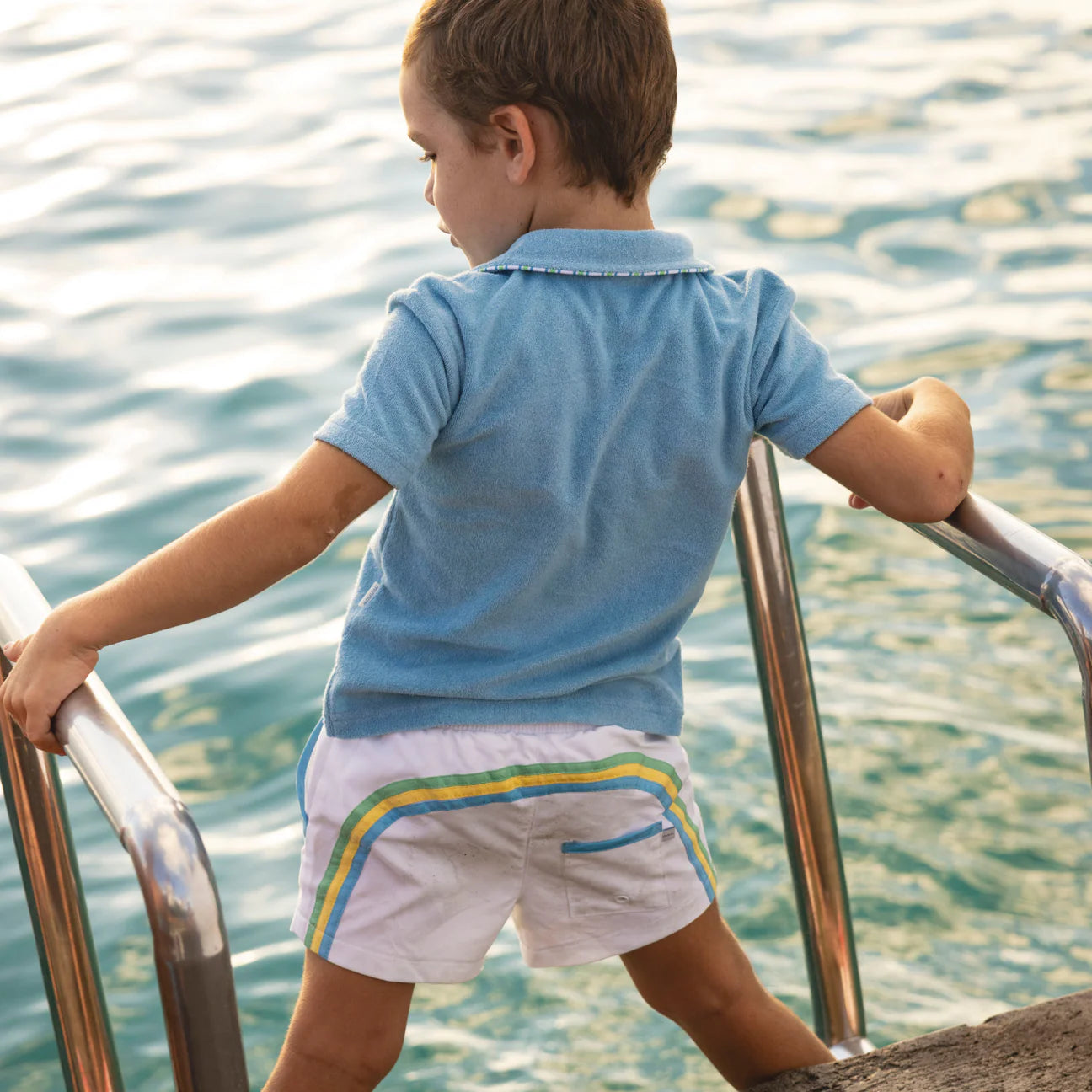 Le Marin Blue French Terry Polo Shirt