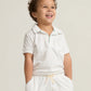 Shell White French Terry Polo Shirt