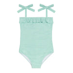 Minnow Gustavia Gingham Ruffle Front Tie Strap One Piece