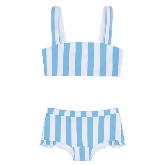 Minnow Bay Stripe Bandeau Bikini and Swim Shorts
