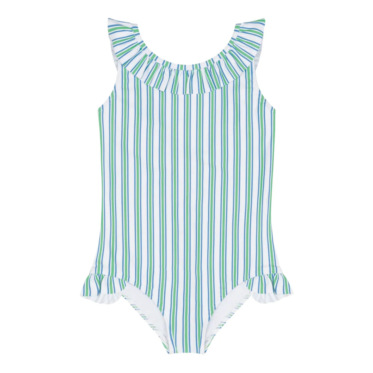 Minnow Tamarin Stripe Ruffle Collar One Piece 