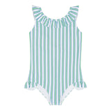 Minnow Tamarin Stripe Ruffle Collar One Piece 