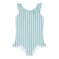 Minnow Tamarin Stripe Ruffle Collar One Piece 
