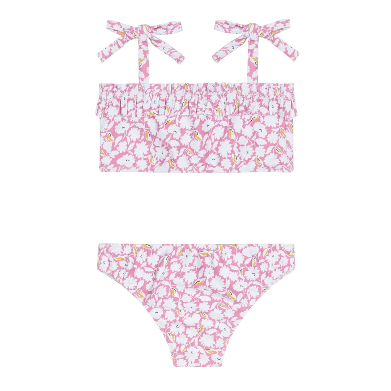 Minnow Blush Bloom Ruffle Bandeau Bikini