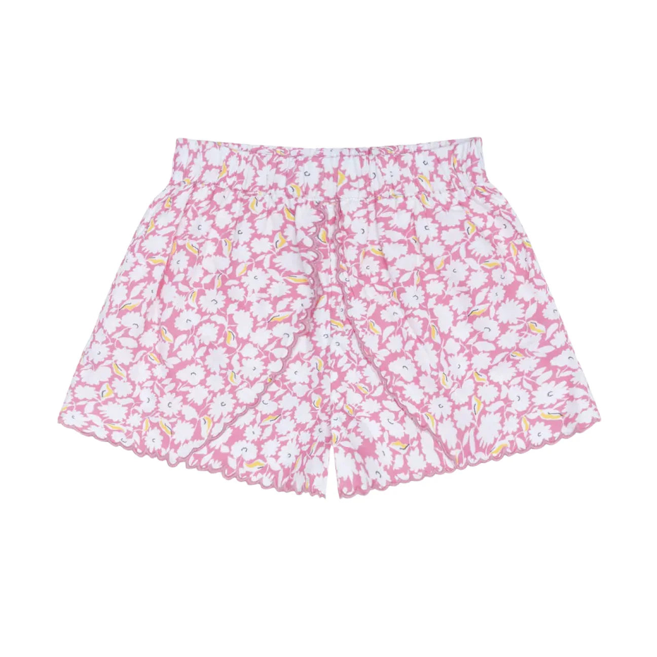 Minnow Blush Bloom Scalloped Shorts