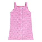 Minnow Blush Dot French Terry Button Front Dress