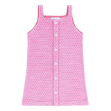Minnow Blush Dot French Terry Button Front Dress