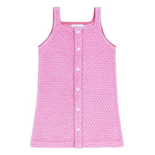 Minnow Blush Dot French Terry Button Front Dress