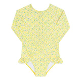Minnow Petite Fleur Front Zip Rashguard One Piece