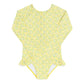 Minnow Petite Fleur Front Zip Rashguard One Piece