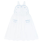 Minnow Shell White Cross Back Pinafore Dress