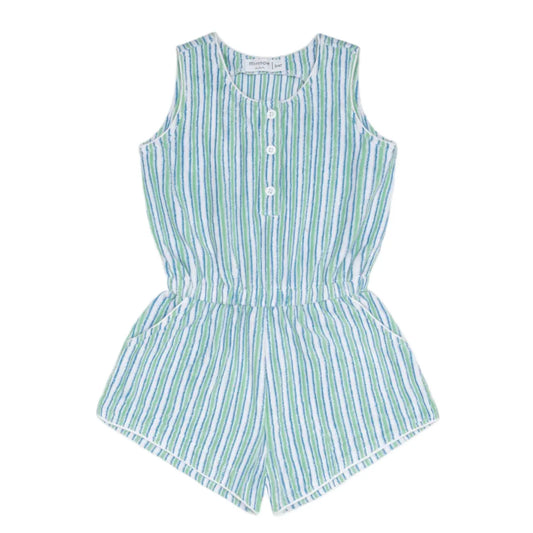 Minnow  Tamarin Stripe French Terry Romper