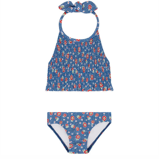 Minnow Chatham Floral Smocked Halter Bikini