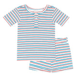 Minnow Jetty Stripe Shirt and Short Pima Pajama Set