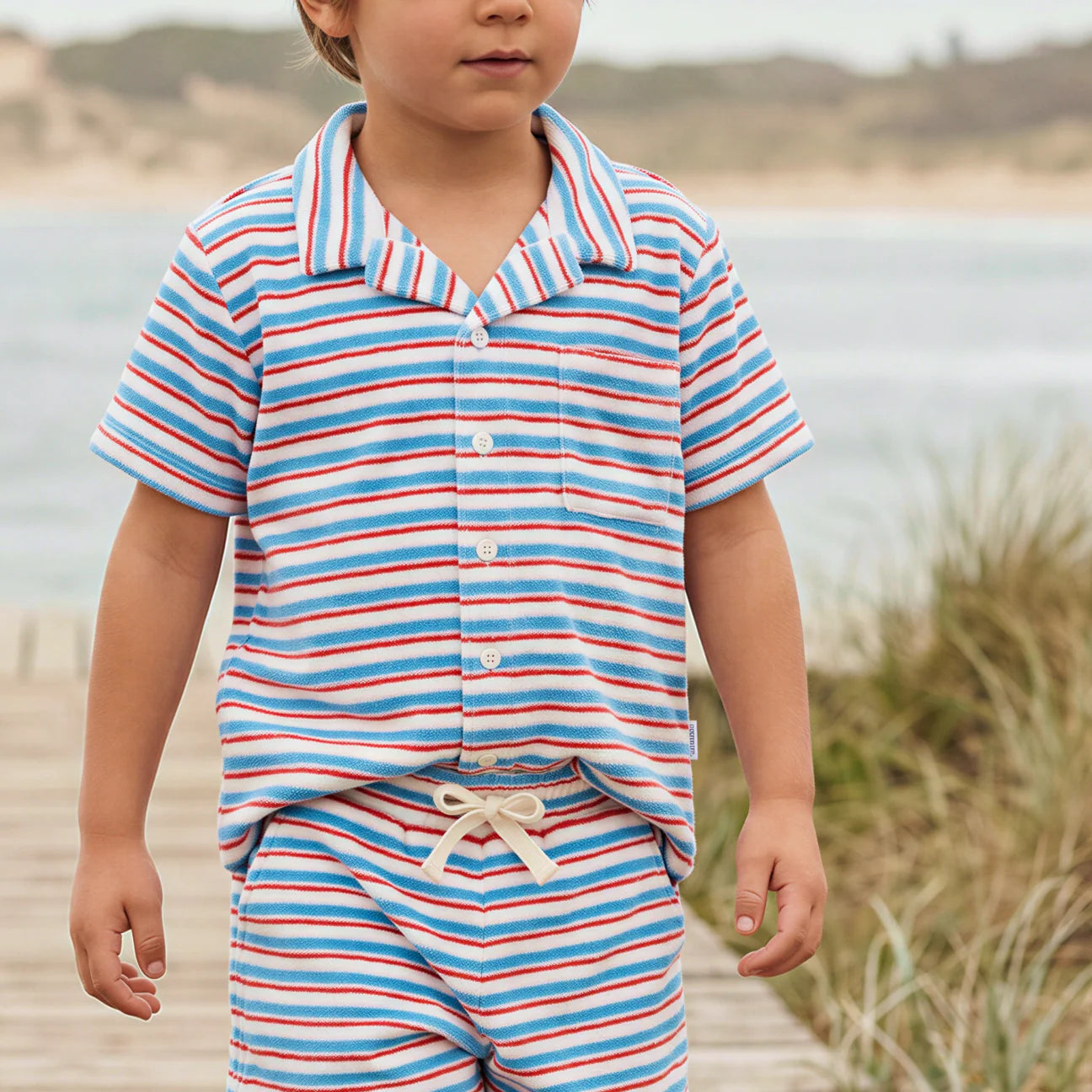 Jetty Stripe French Terry Polo