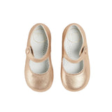 Leather Mary Jane Baby Shoes in Gold 
