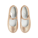 Leather Mary Jane Shoes in Gold