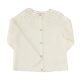 Pepa London Openwork Cotton Cardigan in Cream
