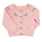 Pepa London Pink Strawberry Embroidery Cardigan 