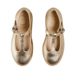 Pepa London Gold Leather Charlotte Shoes