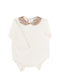 Pepa London Marianne Floral Collar Long Sleeve Bodysuit in Toffee Made with Liberty Fabric