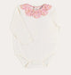 Nellie Floral Collar Long Sleeve Bodysuit in Pink