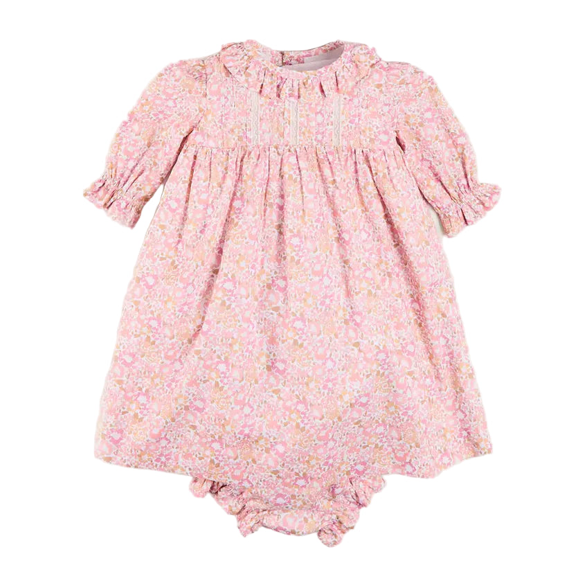 Pepa London Nellie Floral Lace Detail Dress in Pink