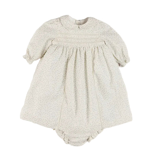 Pepa London Betsy Floral Lace Detail Dress in Blue