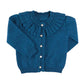 Pepa London Ruffle Collar Cardigan in Blue
