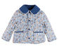 Pepa London Beatrice Floral Reversible Quilted Jacket in Blue