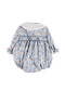 Pepa London Bespoke Children's Clothing Beatrice Floral Hand Smocked Double Breasted Romper