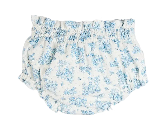 Pepa London Audrey Toile Elasticated Waist Bloomers in Blue