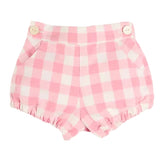 Pepa London Catherine Gingham Button Detail Bloomers in Pink