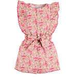 Pepa London Margret Floral Ruffle Detail Playsuit in Pink
