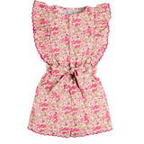 Pepa London Margret Floral Ruffle Detail Playsuit in Pink