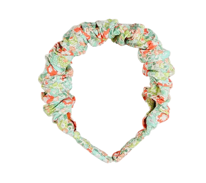 Pepa London Mabel Floral Scrunchie Hairband in Orange