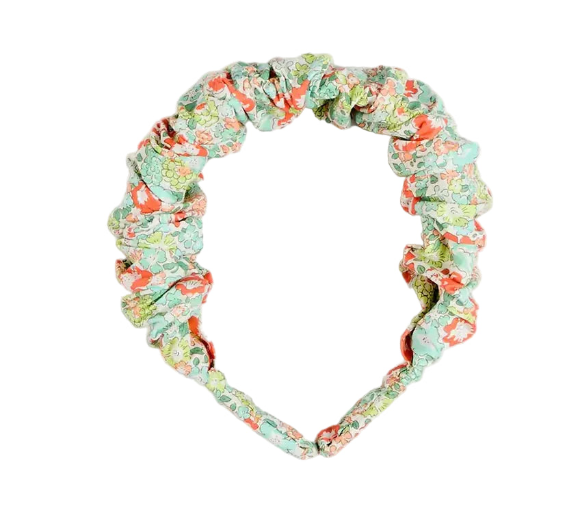 Pepa London Mabel Floral Scrunchie Hairband in Orange