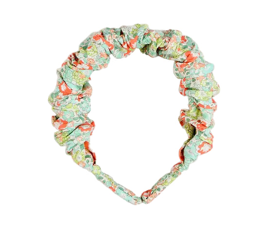 Pepa London Mabel Floral Scrunchie Hairband in Orange