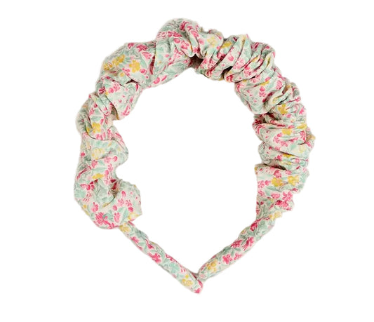 Pepa London Adelaide Floral Scrunchie Hairband in Pink