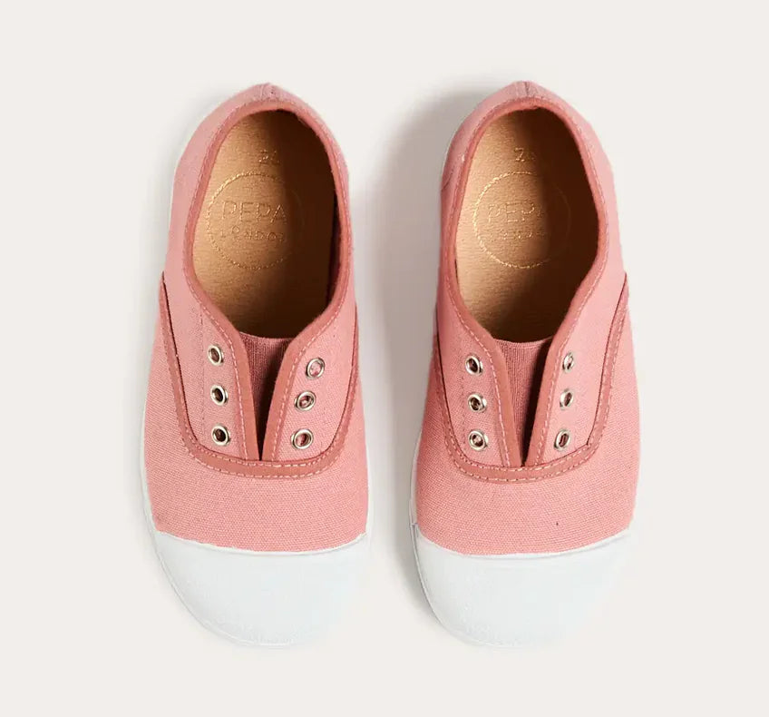 Pepa London Canvas Plimsolls in Dusty Raspberry
