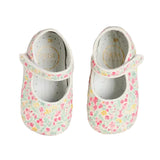 Pepa London Adelaide Floral Mary Jane Pram Shoes in Pink