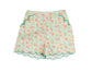 Pepa London Mabel Floral Scallop Edge High Waisted Shorts in Green