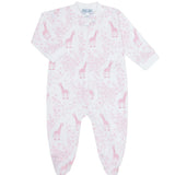 Nellapima Pink Giraffe Print Zipper Footie