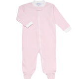 Nellapima Gingham Zipper Footie - Pink